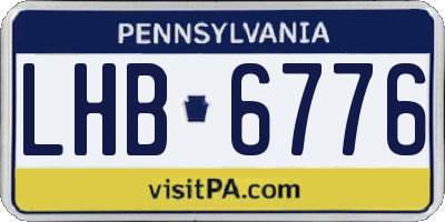 PA license plate LHB6776