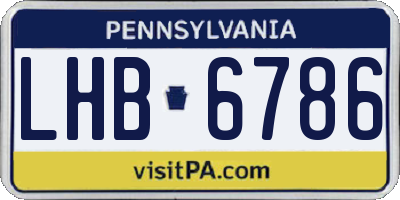 PA license plate LHB6786