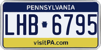 PA license plate LHB6795