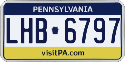 PA license plate LHB6797