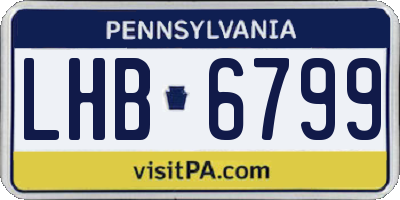 PA license plate LHB6799