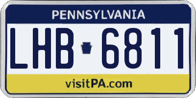 PA license plate LHB6811