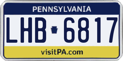 PA license plate LHB6817