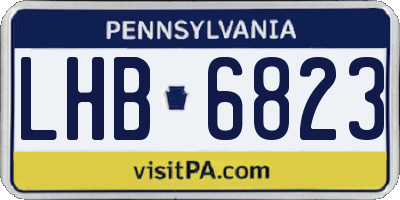 PA license plate LHB6823