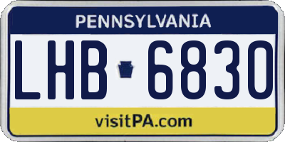 PA license plate LHB6830