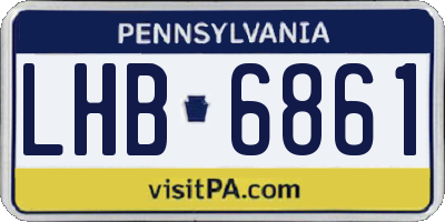 PA license plate LHB6861
