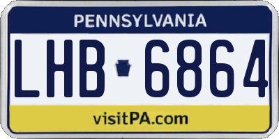 PA license plate LHB6864
