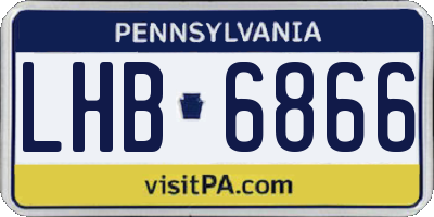 PA license plate LHB6866
