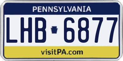 PA license plate LHB6877