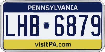 PA license plate LHB6879