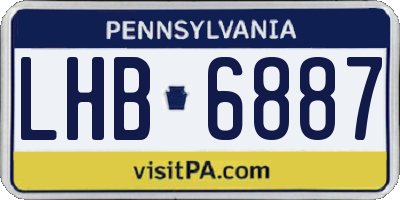 PA license plate LHB6887