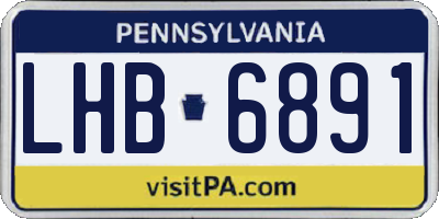 PA license plate LHB6891