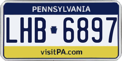 PA license plate LHB6897