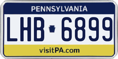 PA license plate LHB6899