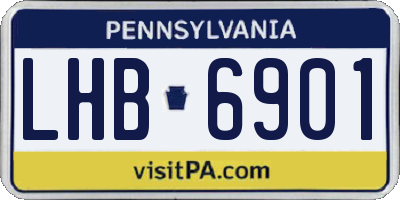PA license plate LHB6901