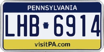PA license plate LHB6914