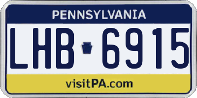 PA license plate LHB6915