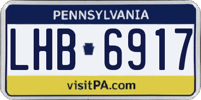 PA license plate LHB6917