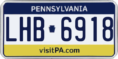 PA license plate LHB6918