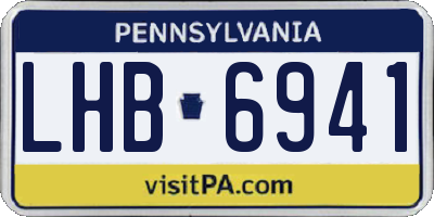PA license plate LHB6941