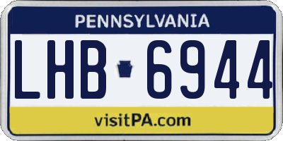 PA license plate LHB6944