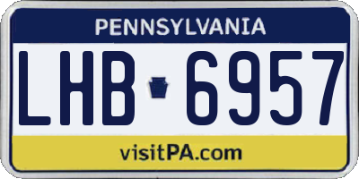 PA license plate LHB6957
