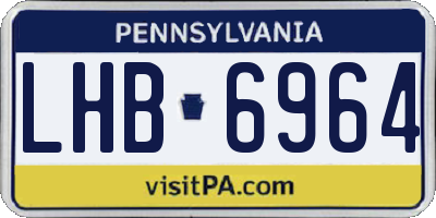 PA license plate LHB6964