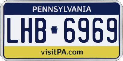 PA license plate LHB6969