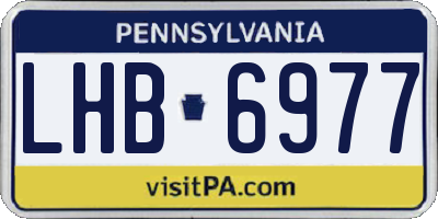 PA license plate LHB6977