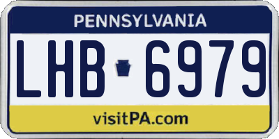 PA license plate LHB6979