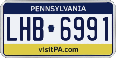 PA license plate LHB6991