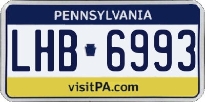 PA license plate LHB6993