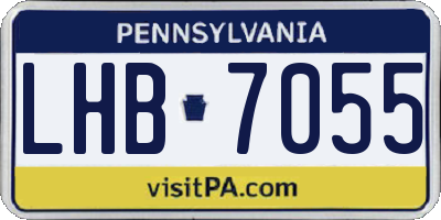 PA license plate LHB7055