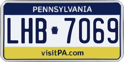 PA license plate LHB7069