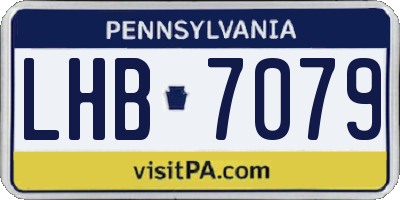 PA license plate LHB7079