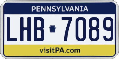 PA license plate LHB7089