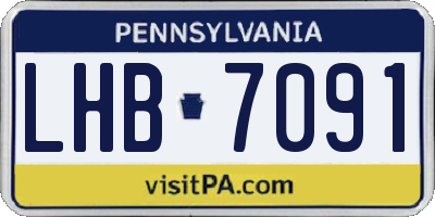 PA license plate LHB7091