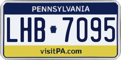 PA license plate LHB7095