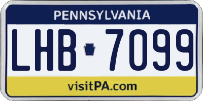 PA license plate LHB7099