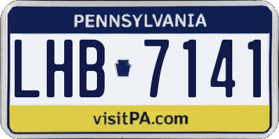 PA license plate LHB7141