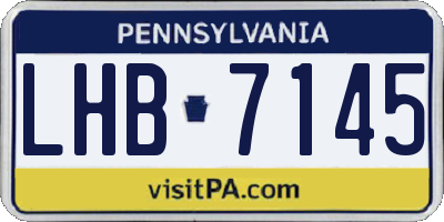 PA license plate LHB7145