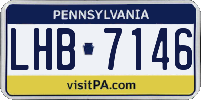 PA license plate LHB7146