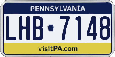PA license plate LHB7148