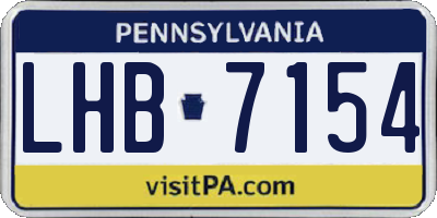 PA license plate LHB7154