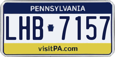 PA license plate LHB7157
