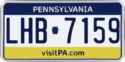 PA license plate LHB7159