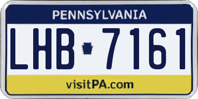 PA license plate LHB7161