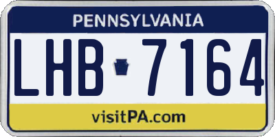PA license plate LHB7164