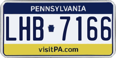 PA license plate LHB7166
