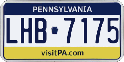 PA license plate LHB7175